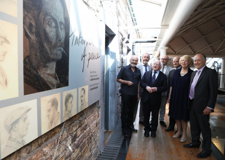 President and Sabina attend Alfred McGloughlin exhibition at Kilmainham Gaol
