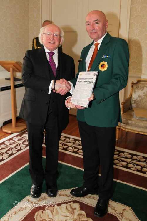 Association Chairman's presentation to An tUachtarán