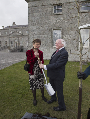 Pictured during the President Michael D. Higgins visit to Russborough, to sign a copy of the recently published ‘Russborough, A Great Irish House, its Families and Collections’, for which the President wrote the Foreword. Picture Andres Poveda 