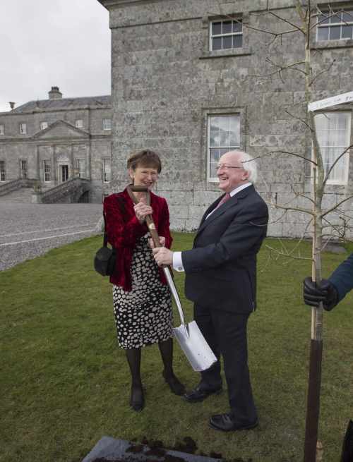 Pictured during the President Michael D. Higgins visit to Russborough, to sign a copy of the recently published ‘Russborough, A Great Irish House, its Families and Collections’, for which the President wrote the Foreword. Picture Andres Poveda 