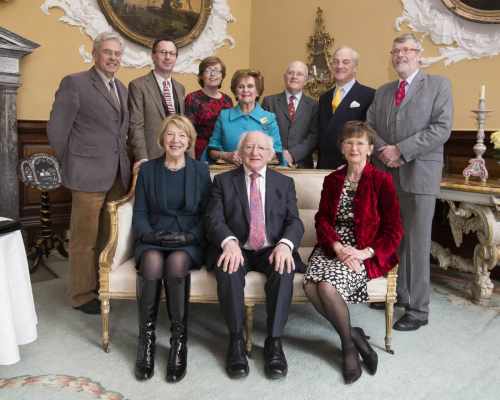 Pictured during the President Michael D. Higgins visit to Russborough, to sign a copy of the recently published ‘Russborough, A Great Irish House, its Families and Collections’, for which the President wrote the Foreword. Picture Andres Poveda 