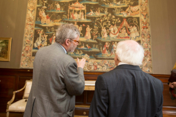 Pictured during the President Michael D. Higgins visit to Russborough, to sign a copy of the recently published ‘Russborough, A Great Irish House, its Families and Collections’, for which the President wrote the Foreword. Picture Andres Poveda 