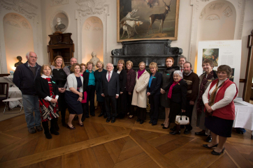 Pictured during the President Michael D. Higgins visit to Russborough, to sign a copy of the recently published ‘Russborough, A Great Irish House, its Families and Collections’, for which the President wrote the Foreword. Picture Andres Poveda 