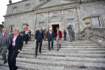 Pictured during the President Michael D. Higgins visit to Russborough, to sign a copy of the recently published ‘Russborough, A Great Irish House, its Families and Collections’, for which the President wrote the Foreword. Picture Andres Poveda 