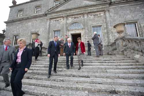 Pictured during the President Michael D. Higgins visit to Russborough, to sign a copy of the recently published ‘Russborough, A Great Irish House, its Families and Collections’, for which the President wrote the Foreword. Picture Andres Poveda 