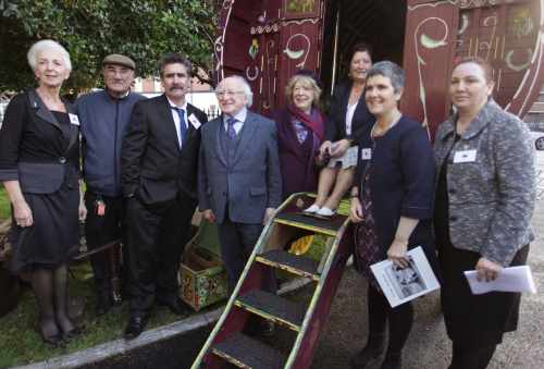 Stasia Crickley Chairperson Pavee Point, James Collins Tinsmith, Martin Collins Co-Director Pavee Point, Molly Collins, Ronnie Fay Co-Director Pavee Point and Gabi Muntean