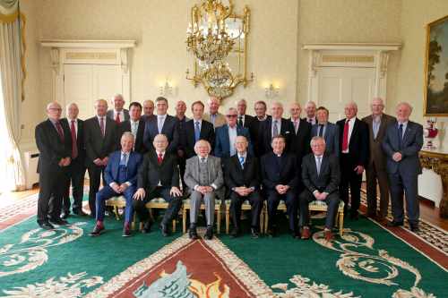 President receives representatives of Jimmy Magee All Stars