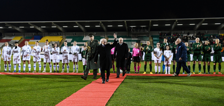 President attends Ireland v Greece UEFA Women’s Euro Qualifier
