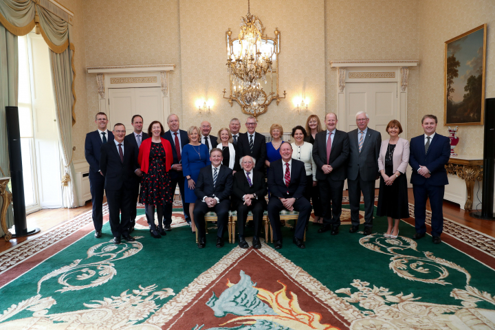 President receives members of the Council of the Institute of Certified Public Accountants of Ireland