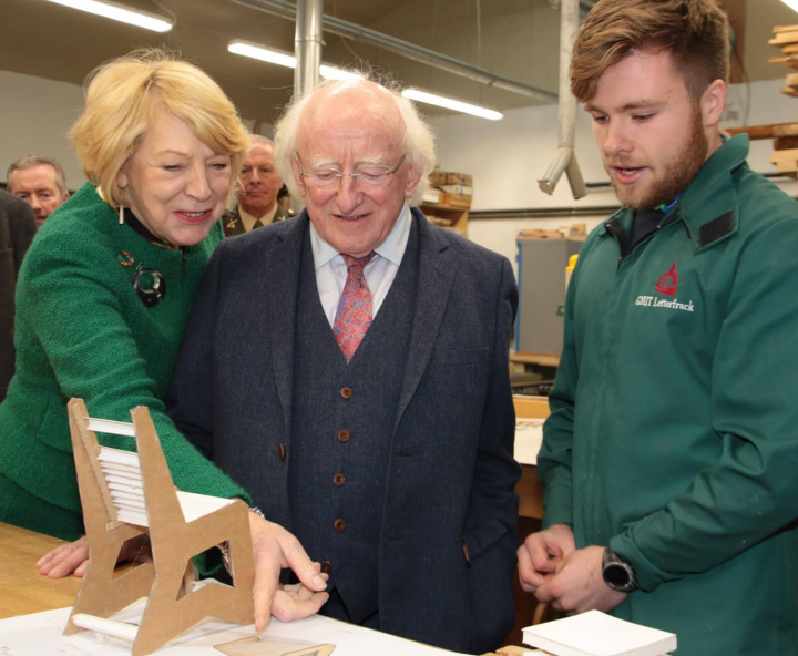President and Sabina visit GMIT Letterfrack to mark their 30th anniversary
