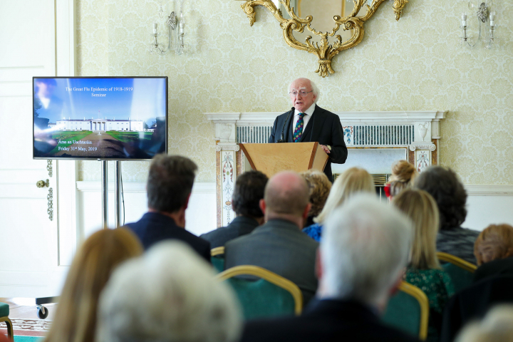 President hosts a reception commemorating The Great Flu Epidemic of 1918-1919