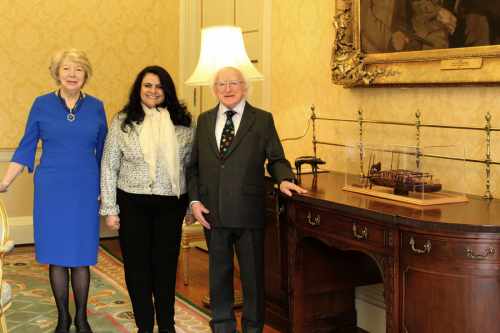 President receives HE Ambassador Soha Samir Nashd Gendi , Ambassador to Ireland from Egypt, on a farewell courtesy call