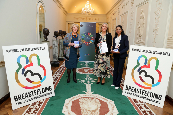 Sabina Higgins supports launch of Antenatal Colostrum Harvesting Packs, a Breast Feeding Initiative for Breastfeeding week