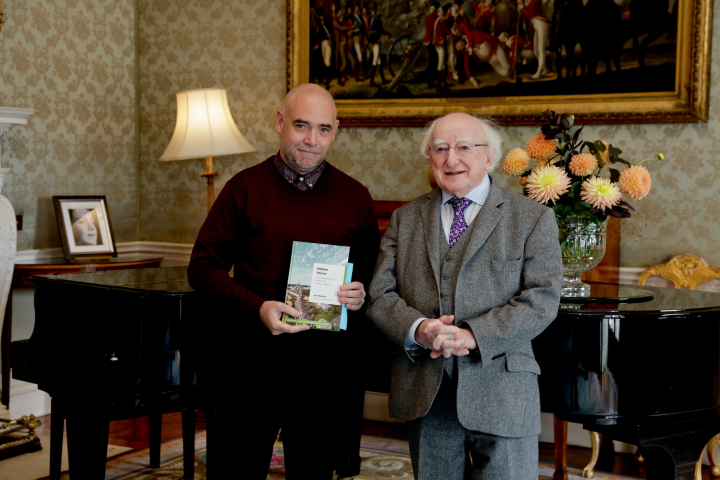 President receives Dr. Joe Whelan who will present his book ‘Hidden Voices - Lived Experiences in the Irish Welfare Space’