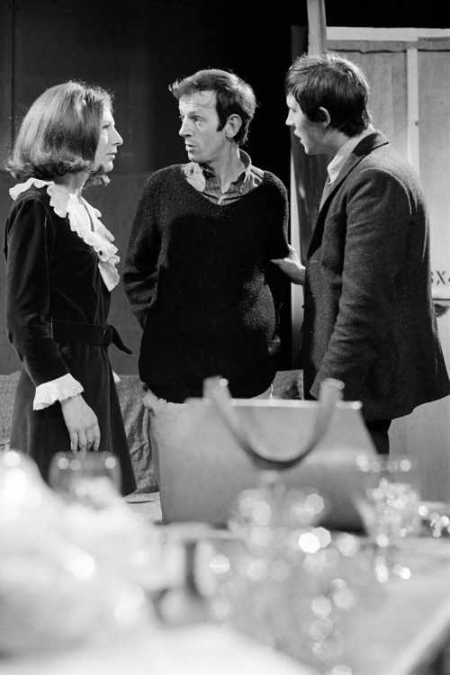 Improvisational theatre at the Focus Theater. Tom Hickey, Sabina Coyne and Timmy McDonnell.