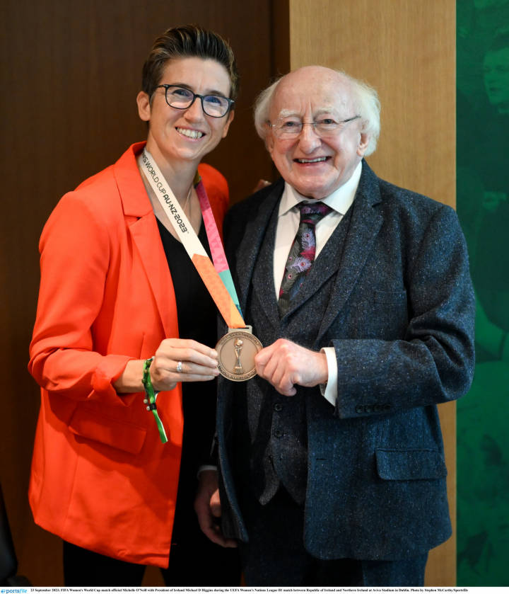 President Higgins attends the UEFA Women’s Nations League: Republic of Ireland v Northern Ireland