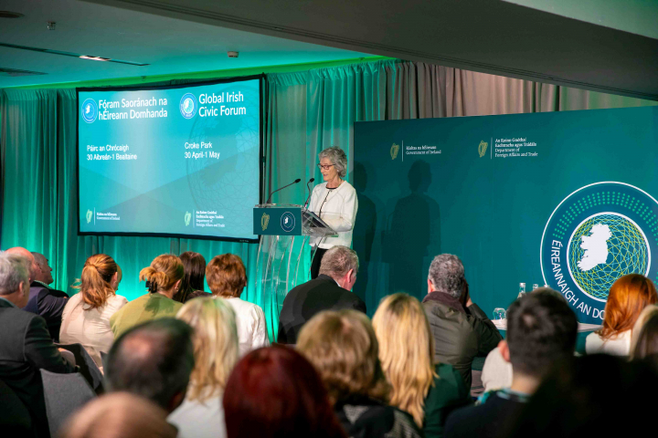 President Connolly addresses the Global Irish Civic Forum