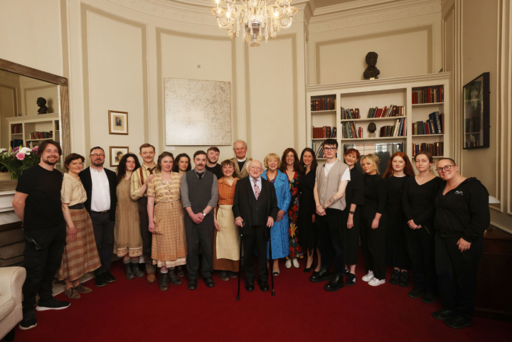 President and Sabina attend a gala performance of Dancing at Lughnasa by Brian Friel