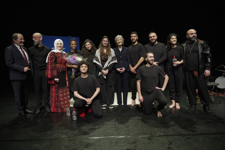 President Connolly attends a performance of “Return to Palestine”