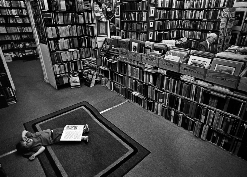 Michael D. Higgins in Kennys Bookshop, Galway