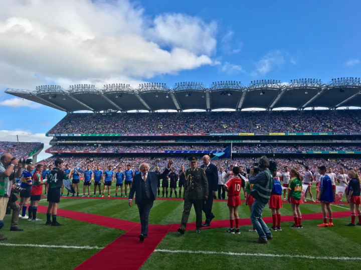 President attends GAA Football All-Ireland Senior Football Championship Finals between Dublin and Tyrone