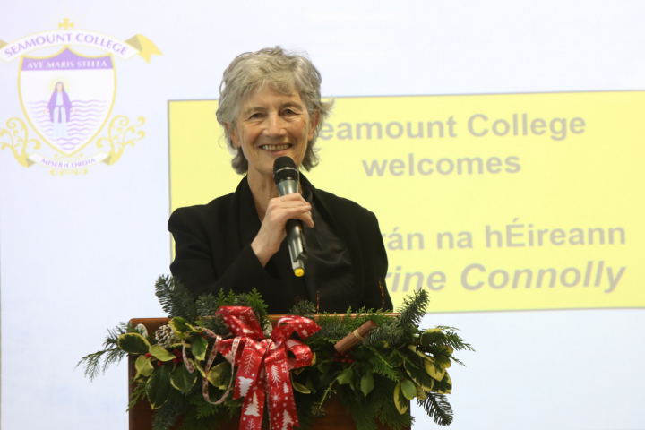 President Connolly visits Seamount College