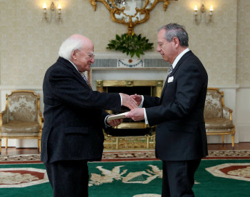 President Higgins and H.E. Mr. José Enrique Castillo Barrantes, Ambassador of the Republic of Costa Rica