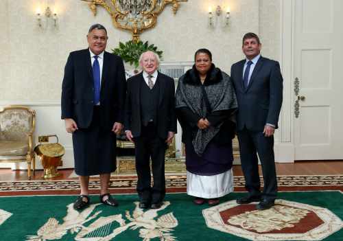 H.E. Mr. Jitoko Tikolevu, Ambassador of the Republic of Fiji, President Higgins, Mrs. Luisa Molidrau Tikolevu, Ambassador’s Spouse & Mr. Andrew Doyle, T.D, Minister of State