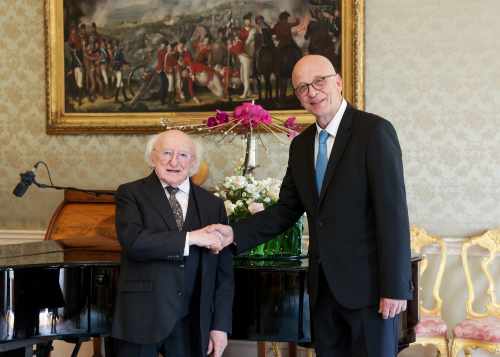 President receives H.E. Mr. Cord Meier-Klodt, Ambassador of Germany, on a farewell Courtesy Call
