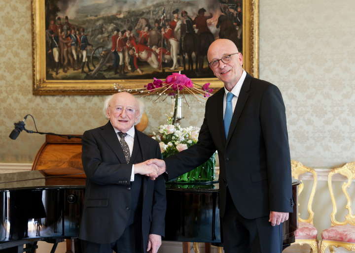 President receives H.E. Mr. Cord Meier-Klodt, Ambassador of Germany, on a farewell Courtesy Call