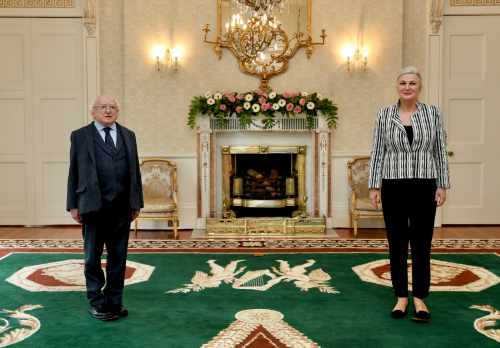 President receives Ambassador of Romania, H.E. Mrs. Manuela Breazu for farewell courtesy call
