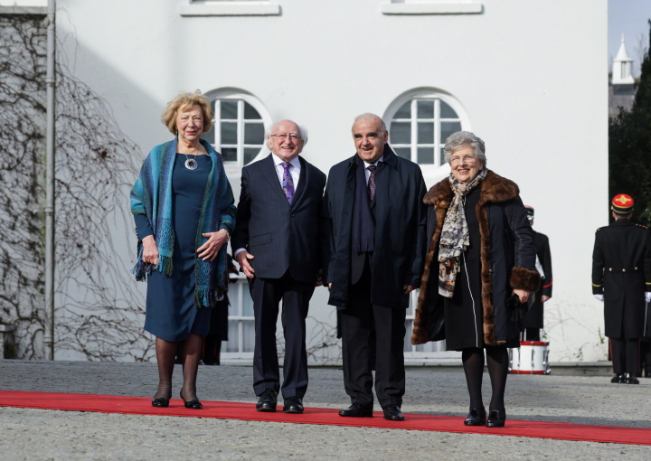 President and Sabina welcome H.E. Dr. George Vella, President of Malta, and Mrs. Miriam Vella