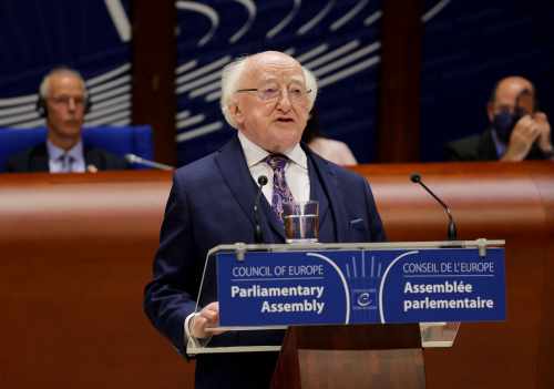 President Higgins addresses the Parliamentary Assembly of the Council of Europe