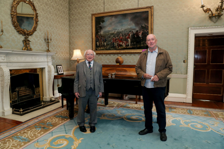 President receives Sean Scully on a courtesy call