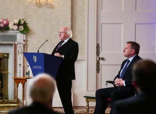 President Higgins hosts the Statistical and Social Inquiry of Ireland’s 175th Anniversary