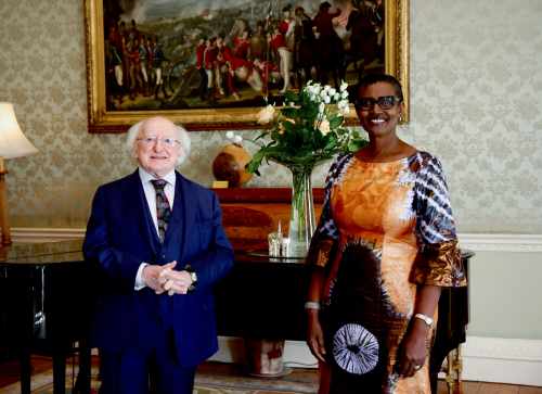 President Higgins receives Head of UNAIDS Winnie Byanyima on a courtesy call