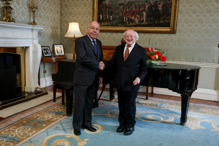 President receives H.E. Mauro Vieira, Minister of Foreign Affairs of the Federative Republic of Brazil on a courtesy call