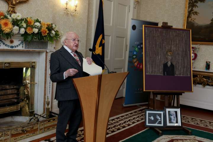 President hosts a Reception in honour of Deirde O’Connell and Focus Theatre