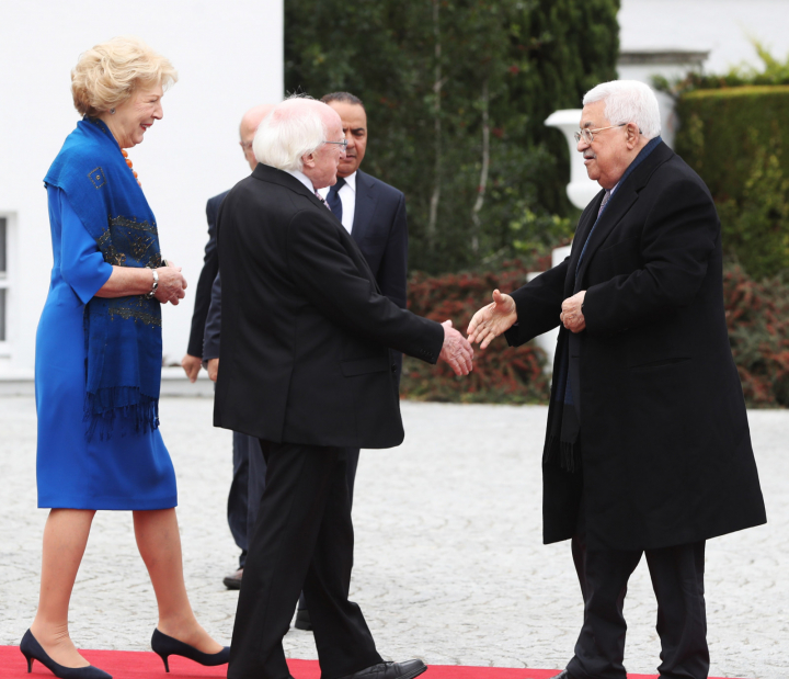 President receives President Mahmoud Abbas on a courtesy call
