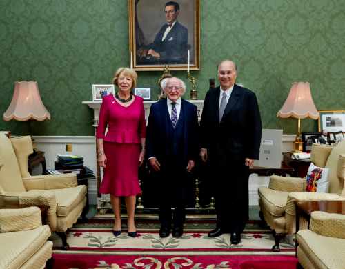 President and Sabina receive His Highness the Aga Khan on a courtesy call