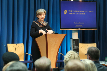 Pic shows Ms.Olivia O'Leary  as she opened the seminar