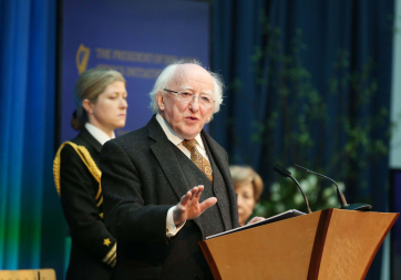 Pic shows the President Michael D.Higgins as he delivered his keynote address.