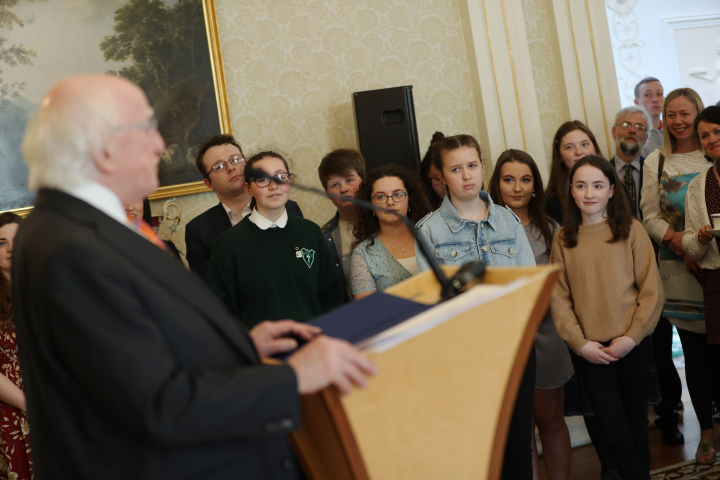 President and Sabina host a reception to mark May Day