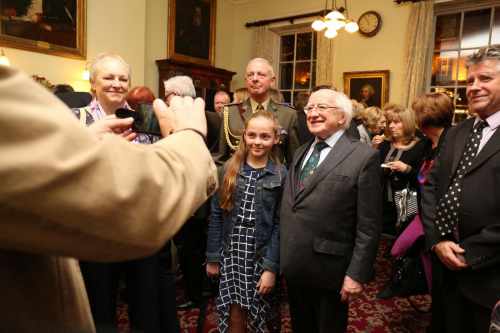 President Higgins with Nia McInerney