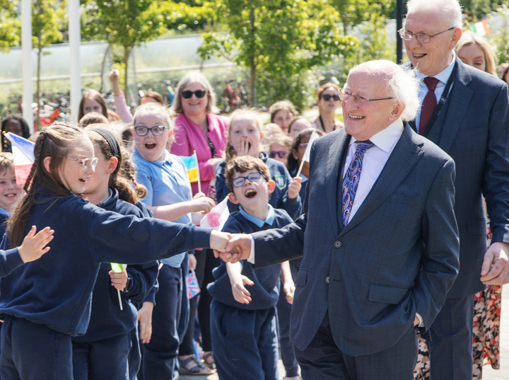 President visits Lusk Junior and Senior National School