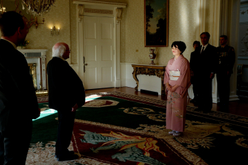 H.E. Mrs Mari Miyoshi Ambassador of Japan during Ceremony in Aras An Uachtarain