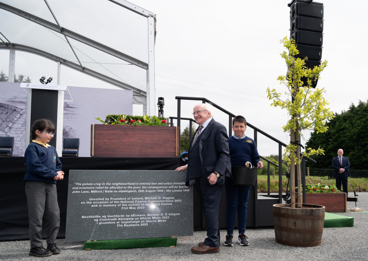 President and Sabina attend the National Famine Commemoration 2023