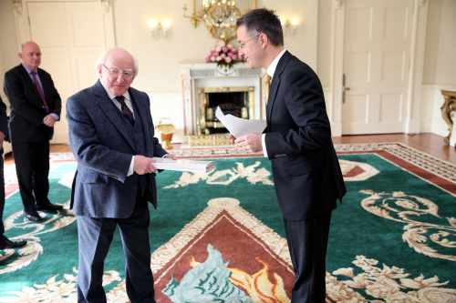 H.E. Mr. Ivan Mašina, Ambassador of the Republic of Croatia presents his Credentials