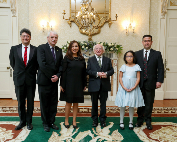 H.E. Ms. Carla Serazzi, Ambassador of the Republic of Chile was accompanied by her husband, Mr. Serg