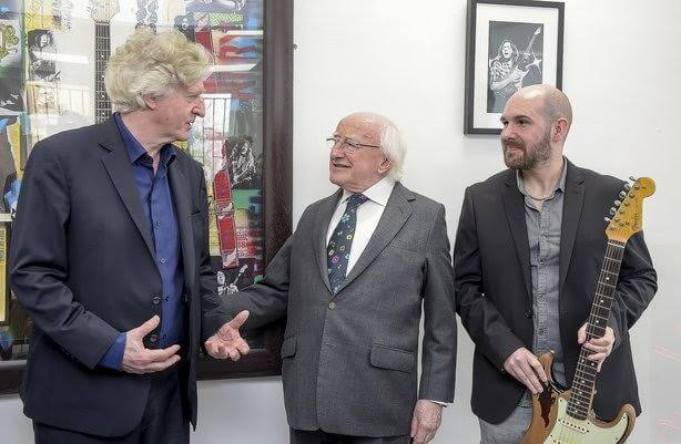 An tUachtarán i láthair ag ócáid in onóir Rory Gallagher